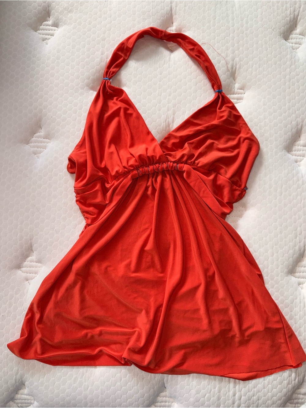 115. Matix Red Halter Empire-Waist Chemise
